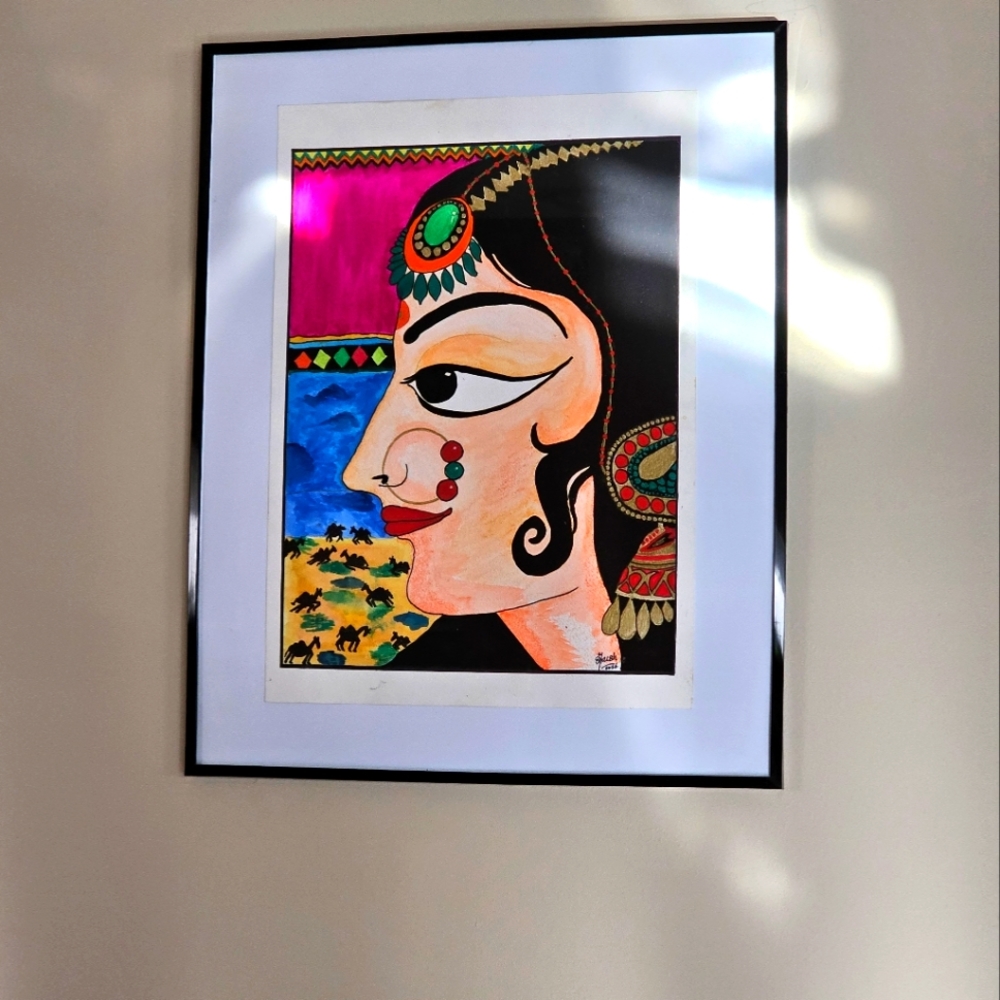 Painting beautiful indian women